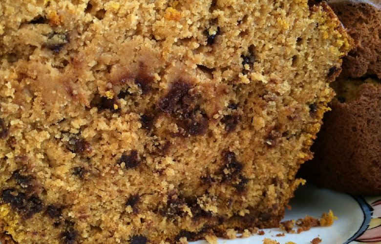 GlutenFree & DairyFree Pumpkin Chocolate Chip Bread