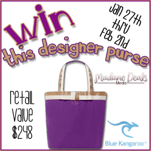 Win a #MadameDealsEvents Designer Purse ($248): Week 1 of 5