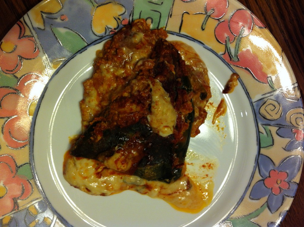 Stuffed Poblano Chili’s with Vegan Cashew Cheez  & Daiya Mozzarella Shreds