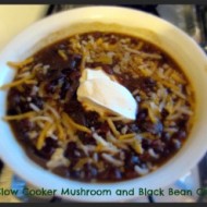 Slow Cooker Mushroom and Black Bean Chili