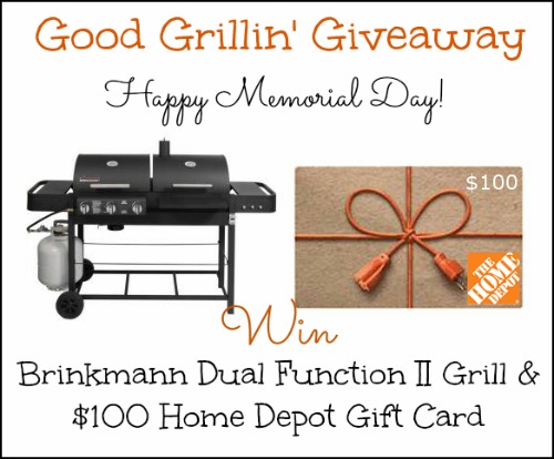 Good Grillin’ Giveaway & $100 Home Depot GC