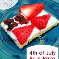This vegan and gluten free fruit pizza is the perfect dessert for fourth of July, or any other get together! Bright and colourful, it's sure to please the crowd!