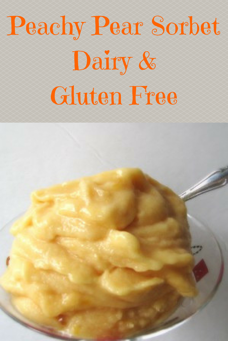 Peachy Pear Sorbet Dairy & Gluten Free