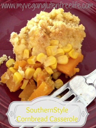 Southern Style Cornbread Casserole Vegan Gluten Free