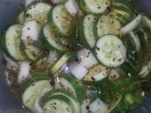 I love home-made Refrigerator Dill Pickles!  I know what I am getting and can control the amount of heat and acidity in them.  I grow my own cucumbers in our greenhouse and pickle them.  But you can pick up special pickling cucumbers at a farmers market or try growing them yourself. 