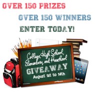 Back to School Event:  Over 150 Prizes and Winners!