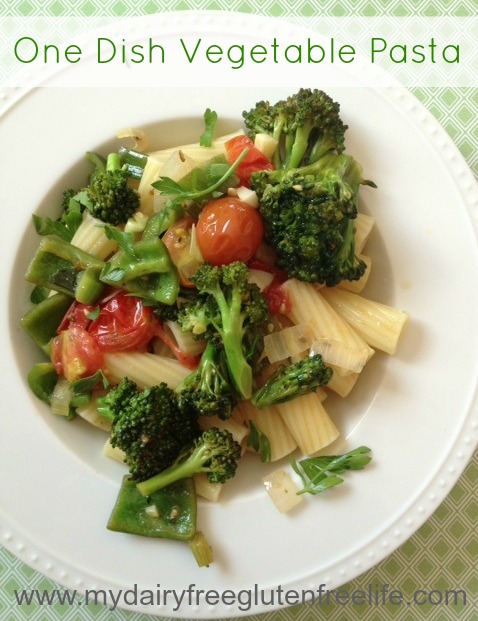 One Dish Vegetable Pasta #glutenfree #vegan