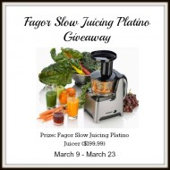 Fagor Slow Juicing Platino Giveaway