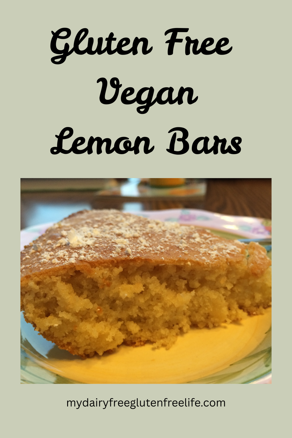 Gluten Free Vegan Lemon Bars