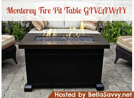 Monterey Propane Fire Pit Table Giveaway (ARV $350)