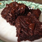 These flourless black bean brownies are on the gooey side which is fine with me…and so yummy.  I think I am going to be hooked on flourless baking, well at least some things for now. 