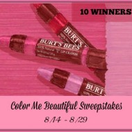 Color Me Beautiful Giveaway: Burt’s Bees Lip Crayons 10 Winners!
