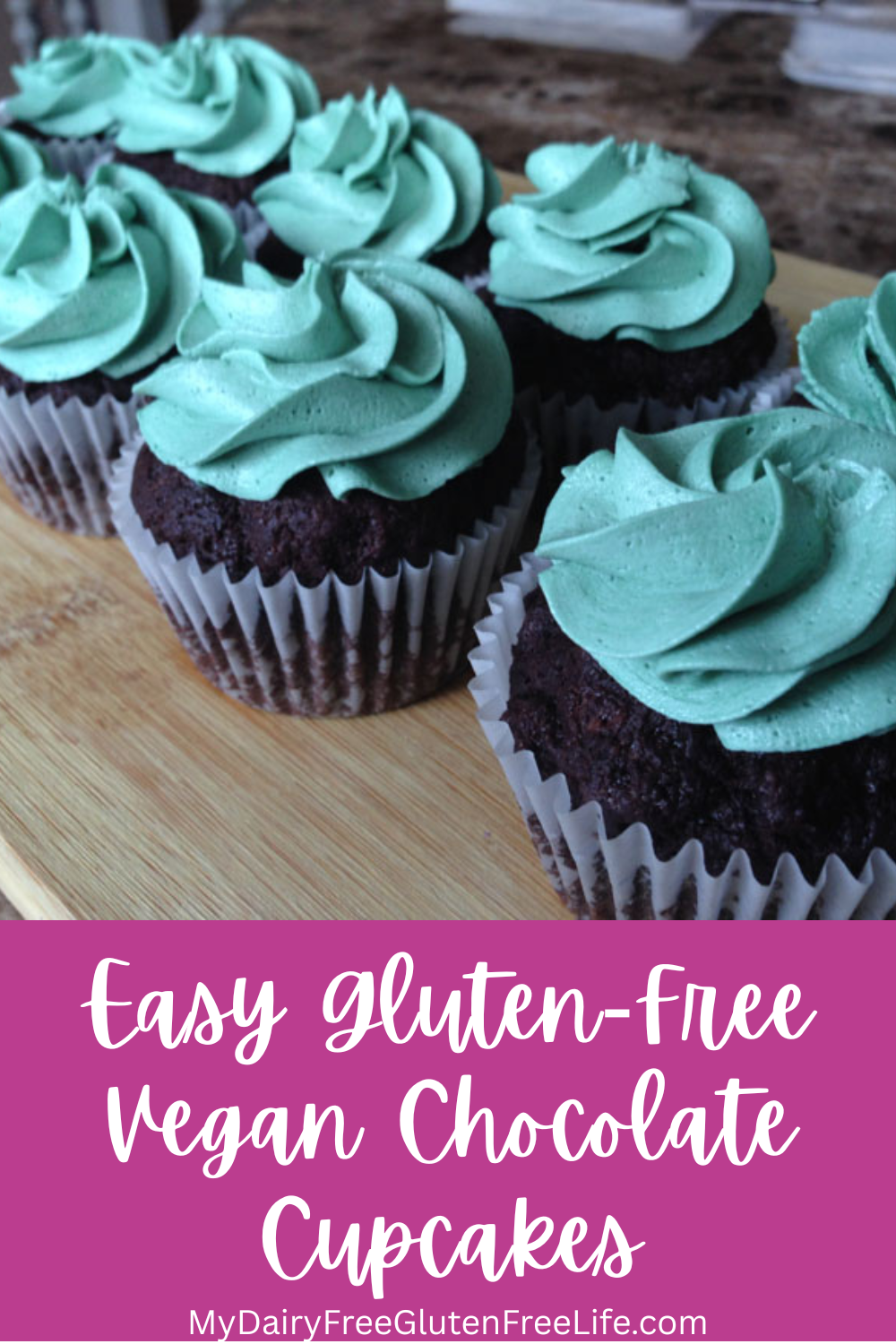 Easy Gluten Free Vegan Chocolate Cupcakes