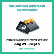 $50 Cash We Love Our Fans Flash Giveaway #FBFanAppreciation
