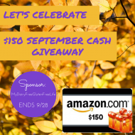 Let’s Celebrate $150 September Cash Giveaway