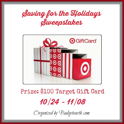 $100 Target Gift Card  Saving for the Holidays Giveaway