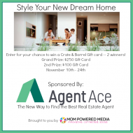 $350 in Crate & Barrel Gift Cards Giveaway  #AgentAce