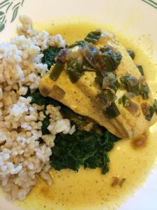 My Thai Halibut Curry Recipe is Gluten and Dairy Free and full of flavor. Quick and easy to make for an easy weeknight meal.