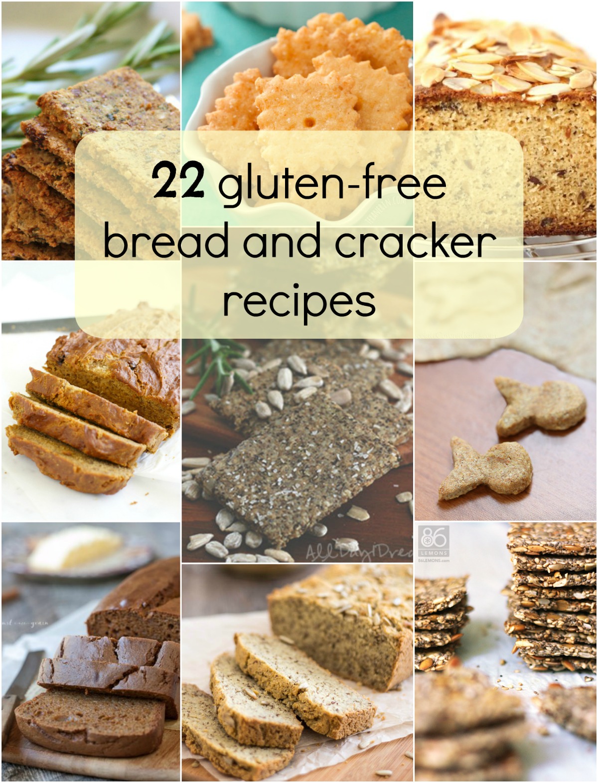 22 Gluten free Bread and Cracker Recipes