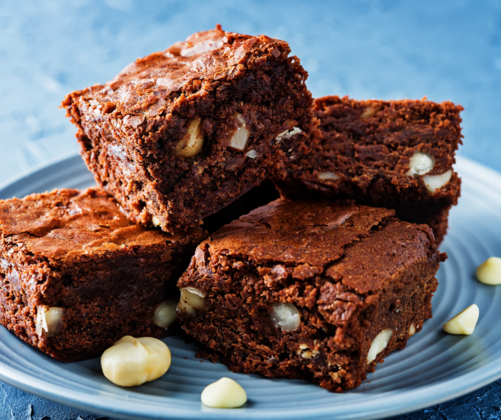 Matcha Macadamia Brownies