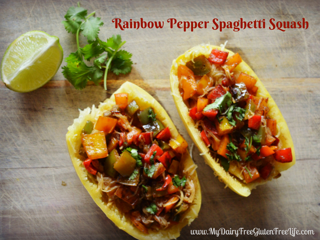 Rainbow Pepper Spaghetti Squash Recipe