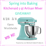 Spring into Baking with this Kitchenaid 5qt Artisan Mixer Giveaway