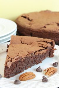 This recipe for Chocolate Pecan Flourless Cake is gluten free, dairy free and super tasty!  It will become a family favorite!