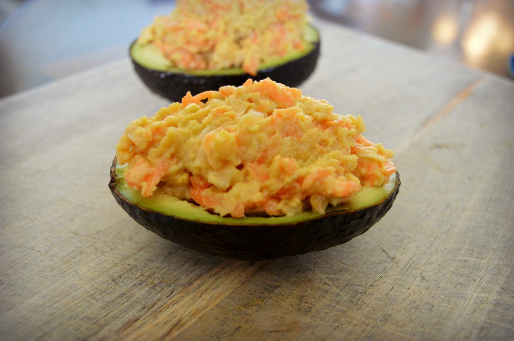 chickpea salad stuffed avocado 2