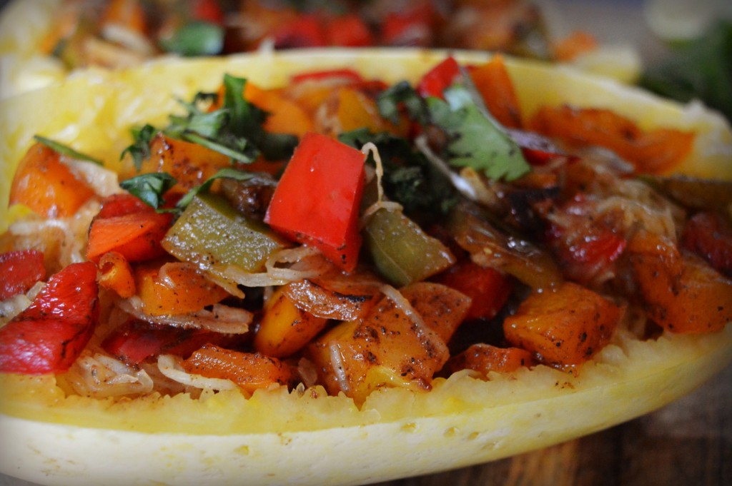 rainbow pepper spaghetti squash 4