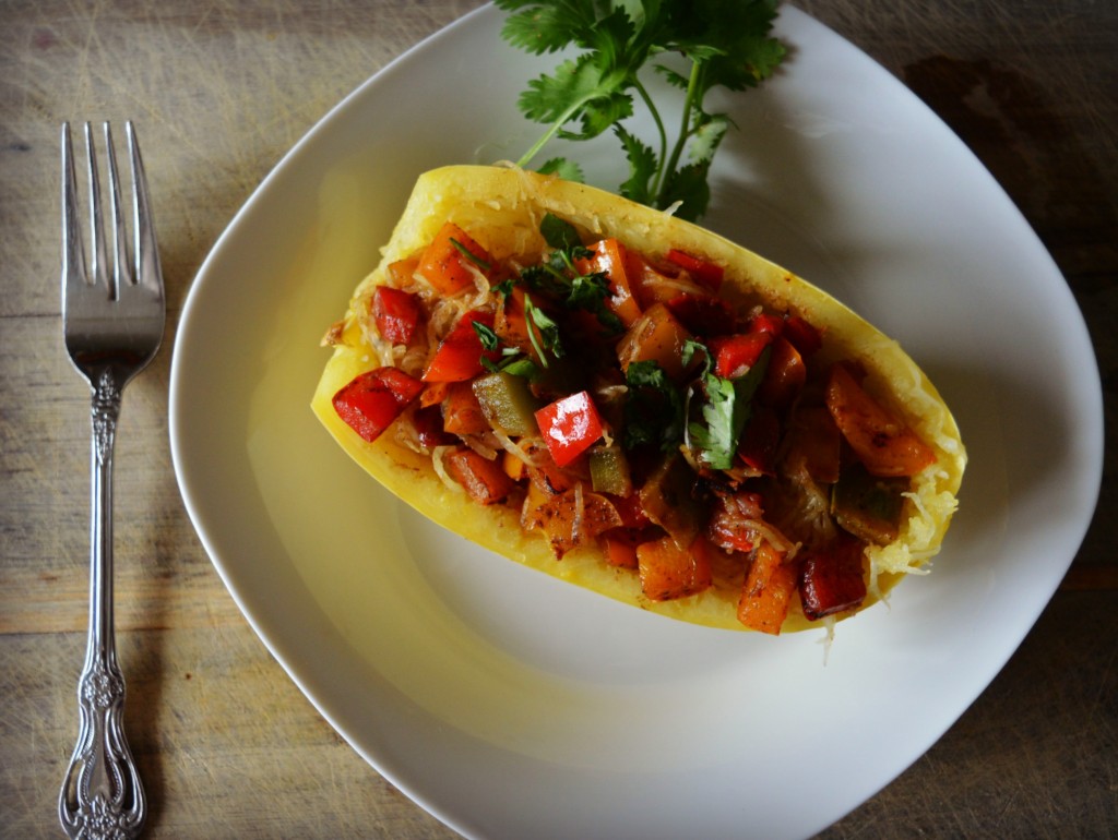 rainbow pepper spaghetti squash 5