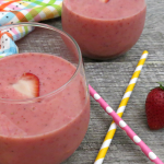 How do you describe luscious, sweet, juicy strawberries?  They go with just about anything.   I love them in Smoothies and am sharing this dairy-free recipe for a yummy breakfast or anytime Strawberries & Creme Smoothie Recipe!    