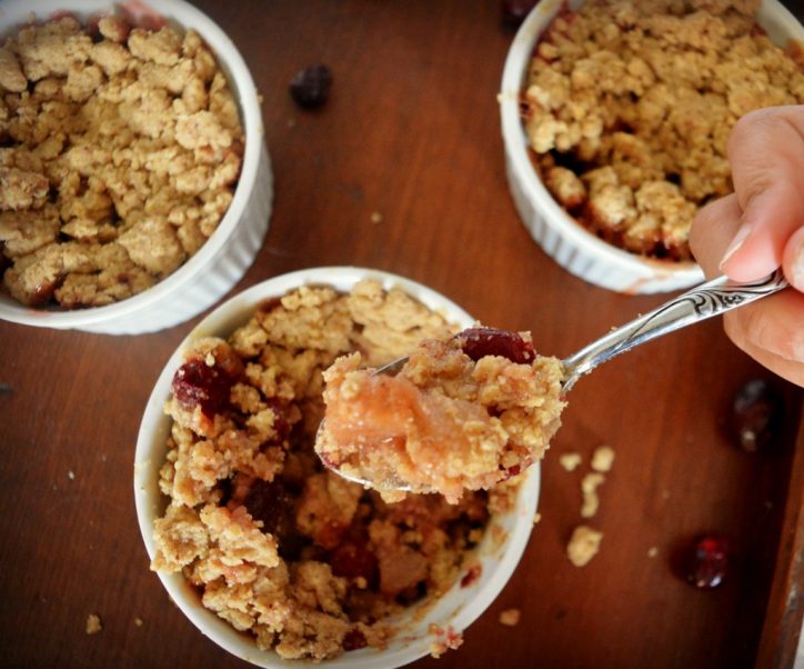 Do you love the Fall flavors like apple and cinnamon? Then you will love this Fall Fruit Crumble. Tart cranberries offset the sweetness of apples and pears in this fruity treat.