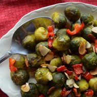 Roasted Brussel Sprouts and Red Pepper