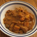 Slow cooker halibut curry