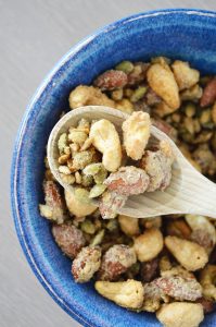 These delicious Candied Nuts and Seeds will pick you up when your energy is low! And believe it or not, they are a snack that is not only healthy but good for you.