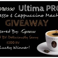 Capresso Ultima PRO Espresso & Cappuccino Machine Giveaway ($200 RV) #Capresso 6/27