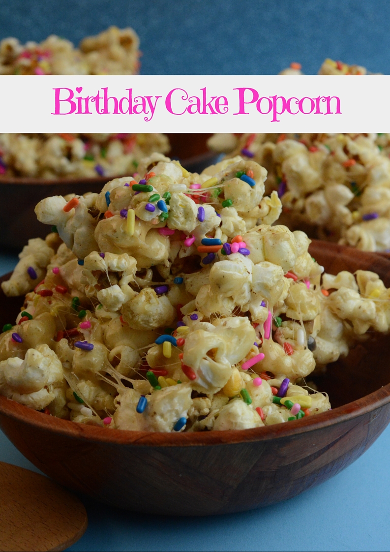 Popcorn is great all by itself but this recipe for Birthday Cake Popcorn takes it to a whole new level!  Whether you are making this for a young popcorn lover or the popcorn lover in you, I'm sure you will find the taste and texture of this recipe absolutely yummy!