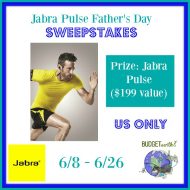 Jabra Pulse Father’s Day Sweepstakes 6/26