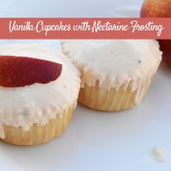 Vanilla Cupcakes with Nectarine Frosting, Gluten-free