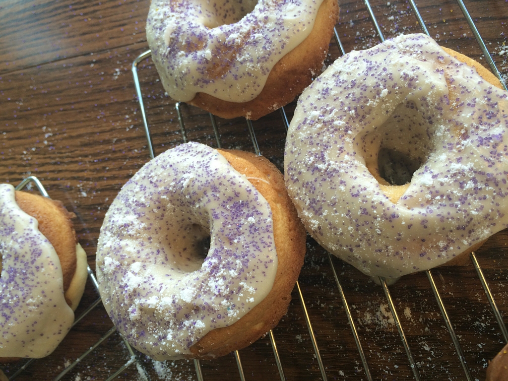 These old fashioned donuts with frosting are dairy and gluten free.  So tasty, that just one isn't enough!