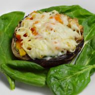 Cajun Chicken Stuffed Portabello Mushrooms,  Gluten and Dairy Free