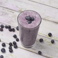 Blueberry Rhubarb Vanilla Smoothie, Dairy and Gluten Free