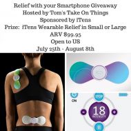 iTens Wearable Pain Relief with your Smartphone Giveaway – Ends 8/8
