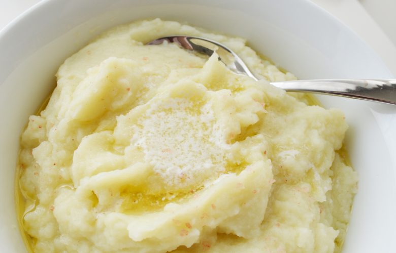 Cauliflower is the new mashed potatoes except it is low carbohydrate.  Here is an easy recipe for making Cauliflower Puree which can be used to substitute in any recipe that calls for mashed potatoes.