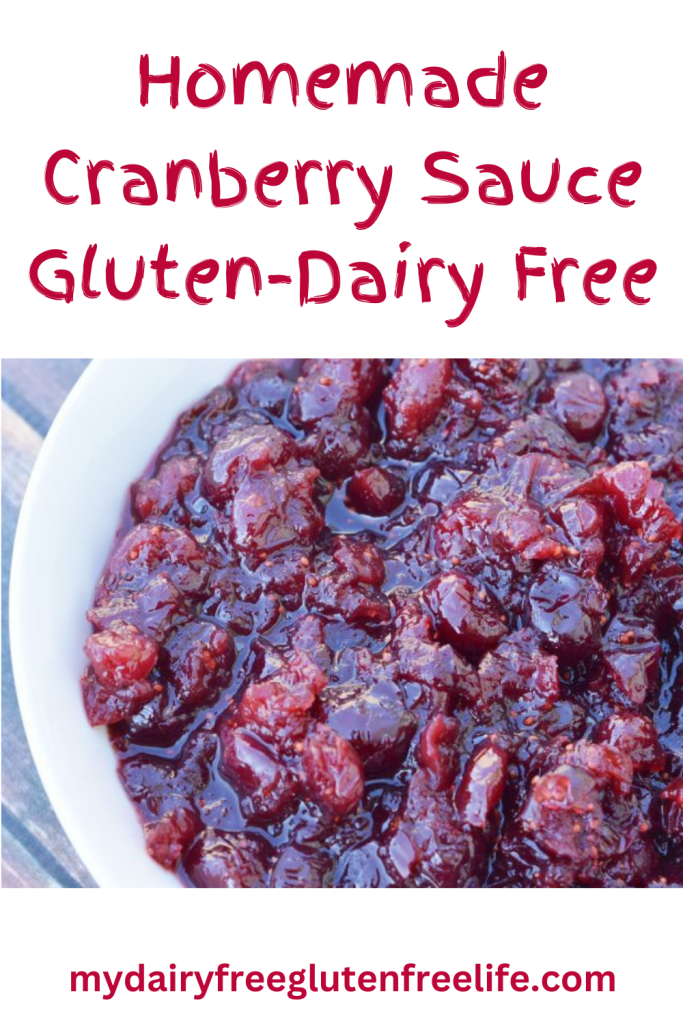 Homemade Cranberry Sauce Gluten-Dairy Free