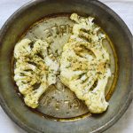 This recipe for Seasoned Cauliflower Steaks is a light and clean side dish for a main meal.
