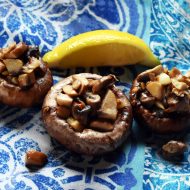 Garlic Lemon Double Stuffed Baby Portobello Mushrooms