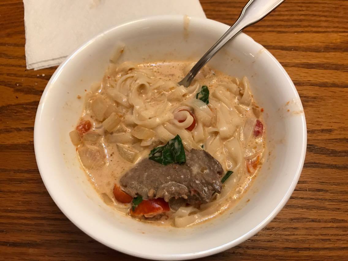 Thai Red Beef Curry with Noodles