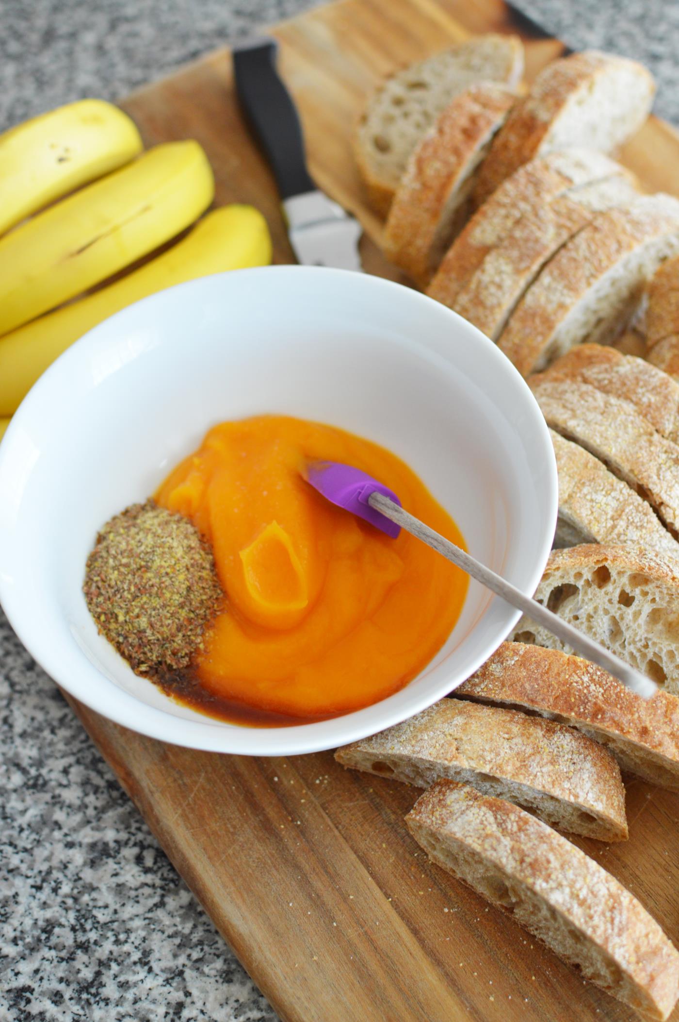 Squash and Banana French Toast Ingredients