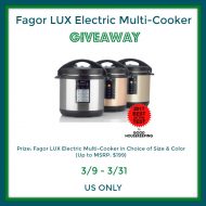 Fagor LUX Electric Multi-Cooker Giveaway